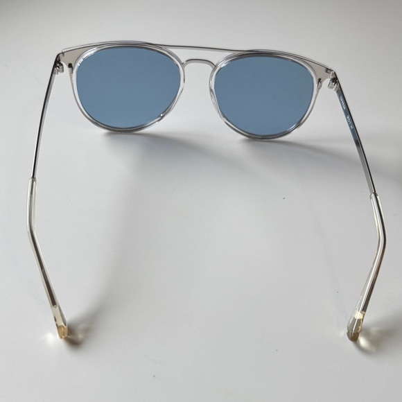 SPY Silver Frame Sunglasses with Blue Lenses - Picture 5 of 6